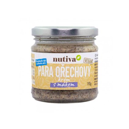 Para ořechový krém s mákem NUTIVA 190g