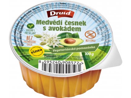 Vegánska nátierka medvedí cesnak s avokádom DRUID 100g