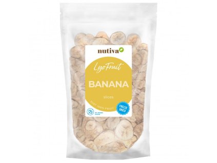 NUTIVA Lyofilizované banány plátky 100g