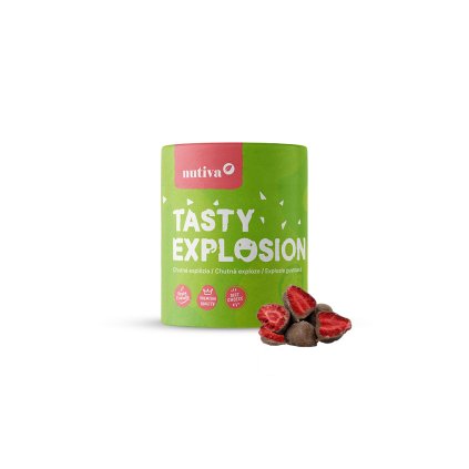 NUTIVA Lyofilizované jahody v mléčné čokoládě 200g