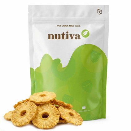 NUTIVA Ananas natural plátky 500g