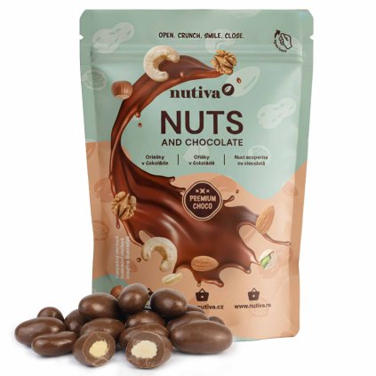 NUTIVA Mandle v mliečnej čokoláde 200g