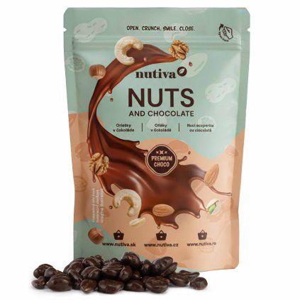 NUTIVA Arašidy v horkej čokoláde 200g