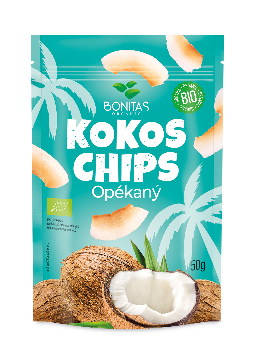 BIO Kokosové chipsy opekané BONITAS 50g