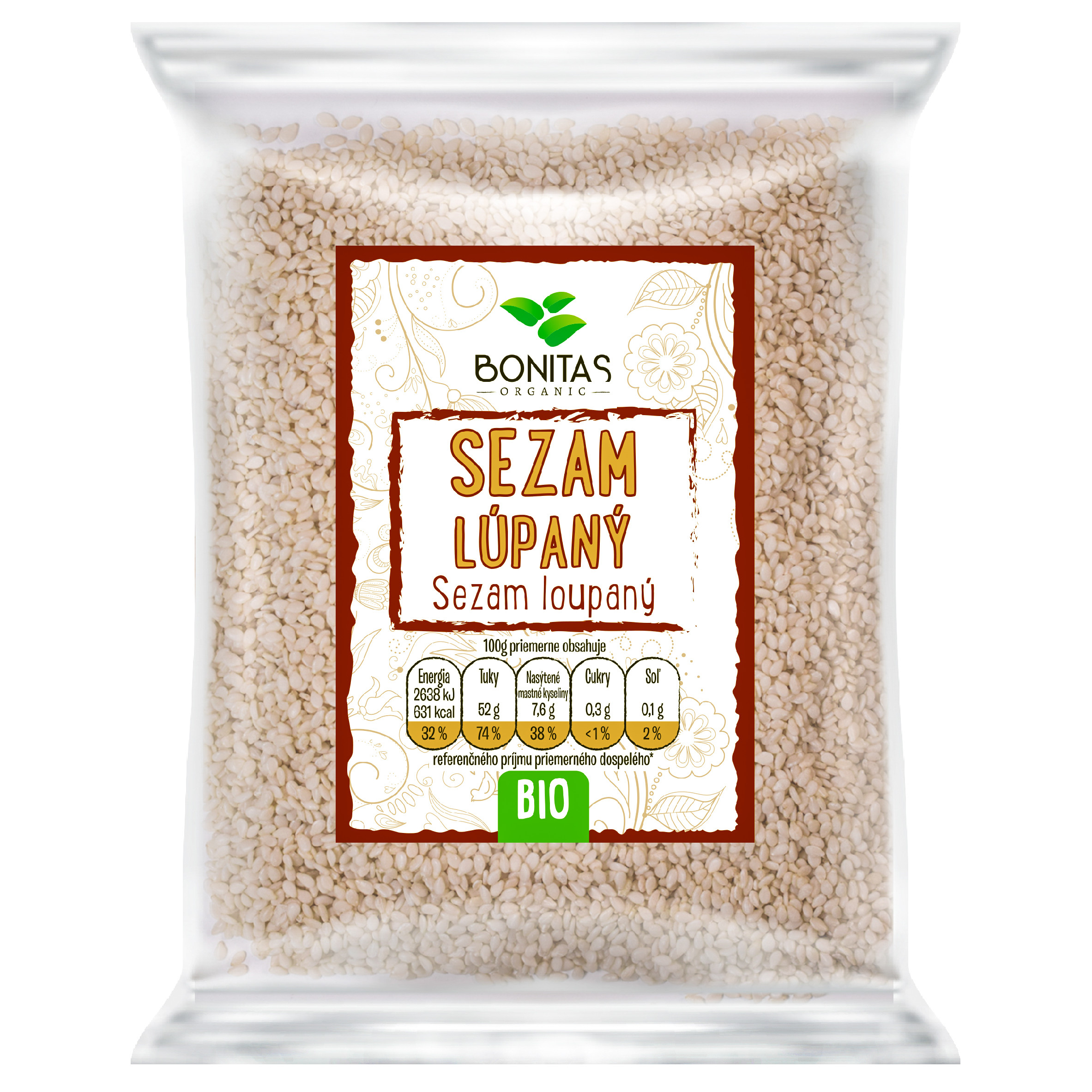 BIO Sezam loupaný BONITAS 100g