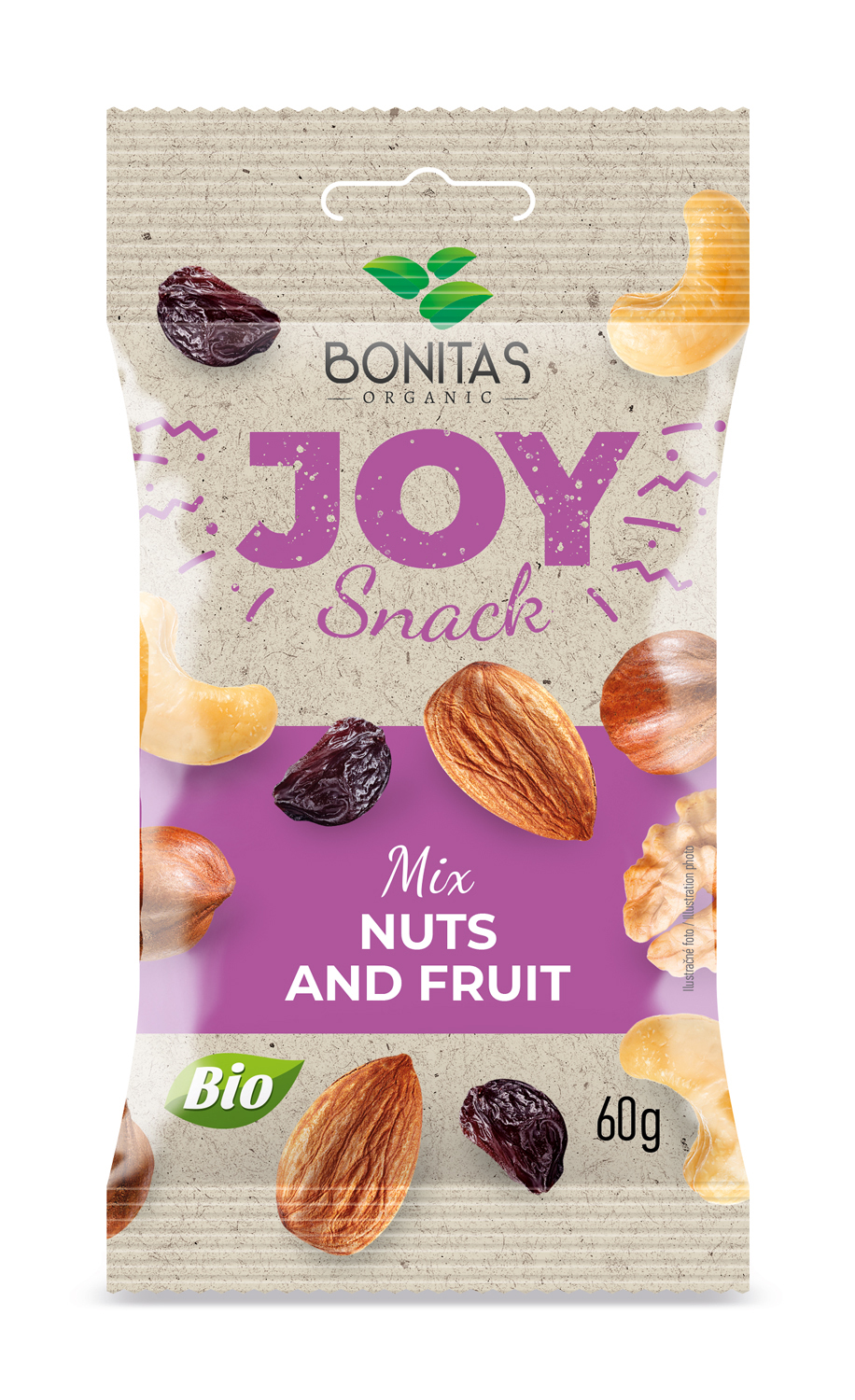 BONITAS Joy snack – BIO směs ořechů a ovoce 60g