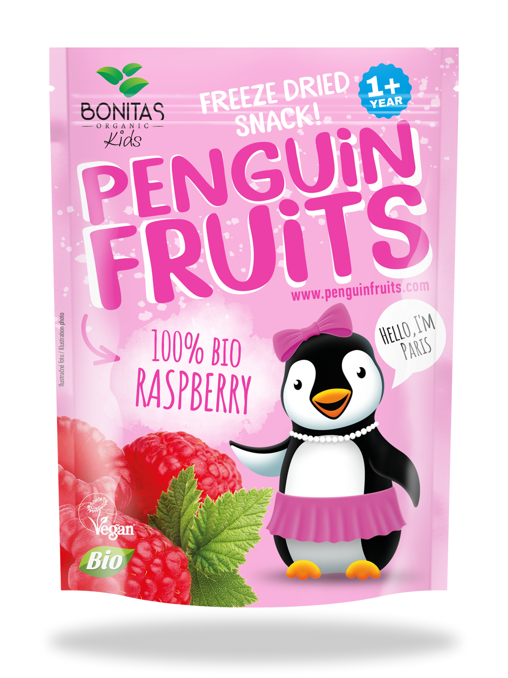 Bonitas Penguin Fruits BIO Maliny sušené mrazem 10g