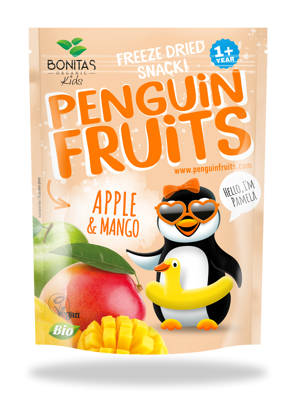 BIO Penguin Fruits Jablko & Mango BONITAS 15g