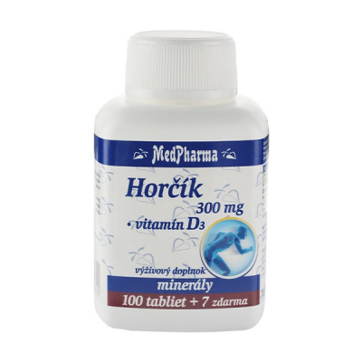 Hořčík 300mg + vitamín D MEDPHARMA 107tbl