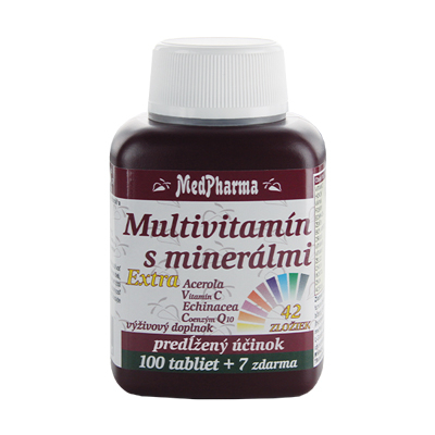 Multivitamin s minerály + extra C, Q10 MEDPHARMA 107tbl