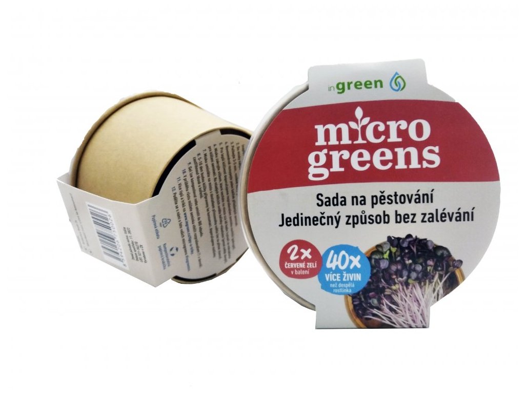 Microgreens set 2+2 Zelí červené INGREEN 40g