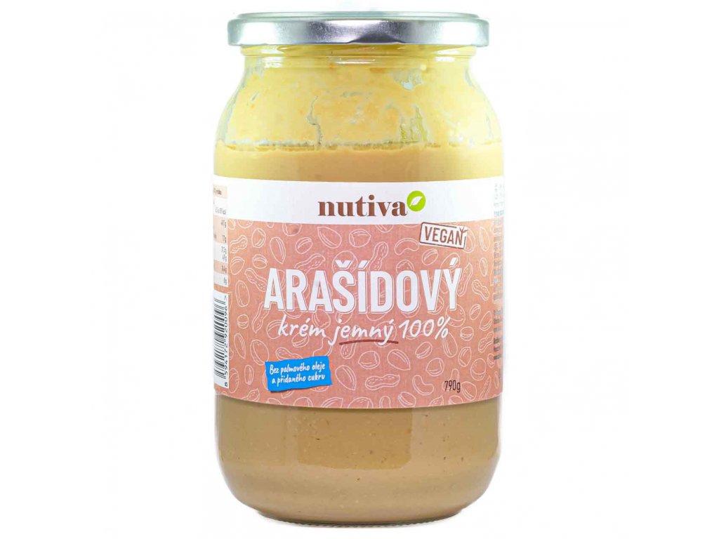 Jemný arašídový krém NUTIVA 790g