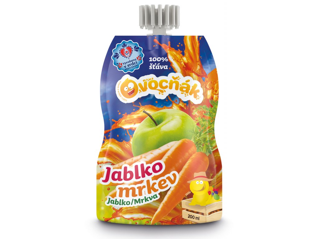 OVOCŇÁK ovocný mošt jablko - mrkev 200ml