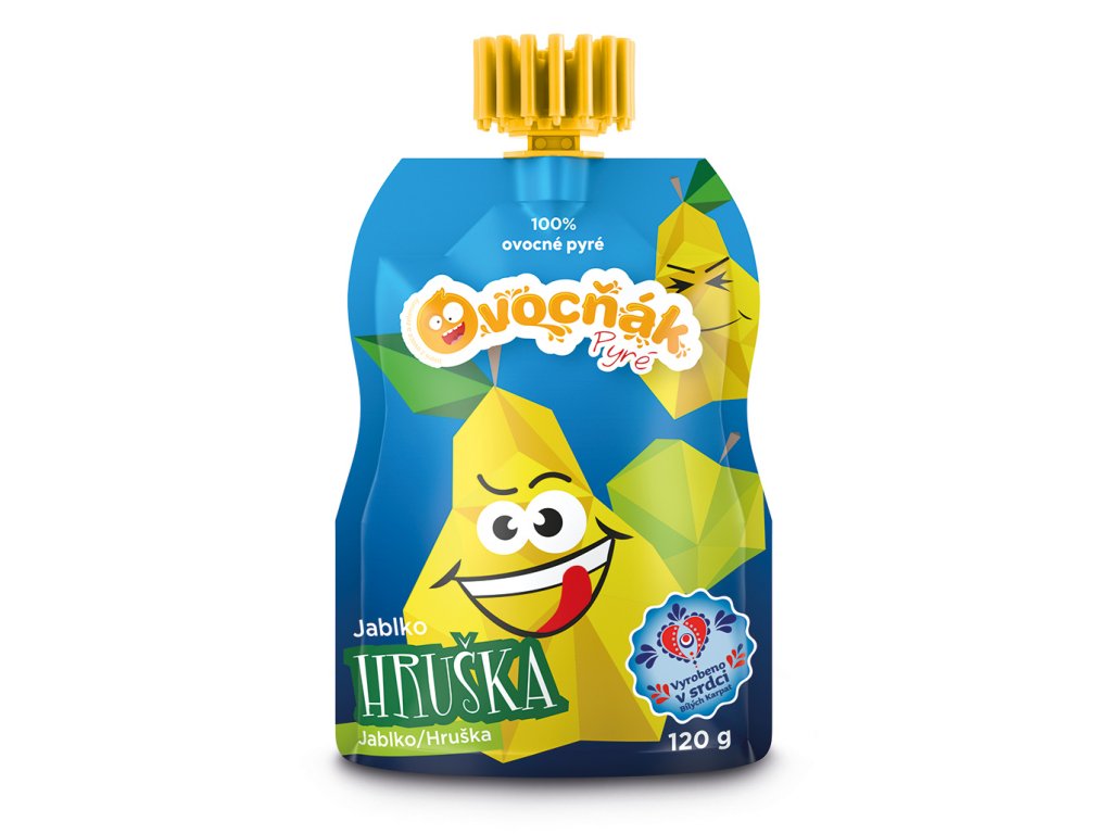 OVOCŇÁK ovocné pyré jablko - hruška 120g