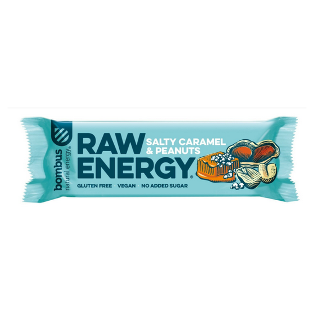 BOMBUS RAW ENERGY Salty caramel & Peanuts 50g