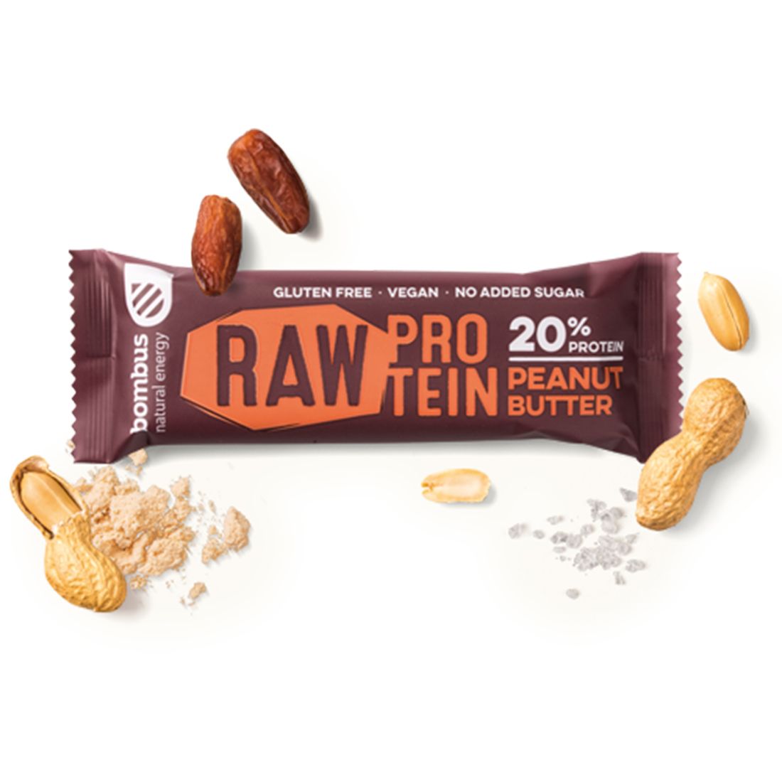 BOMBUS RAW PROTEIN Peanut butter 50g