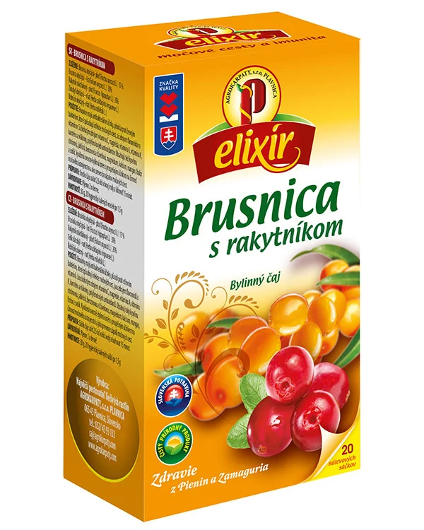 AGROKARPATY BIO čaj Brusinka s rakytníkem 30g