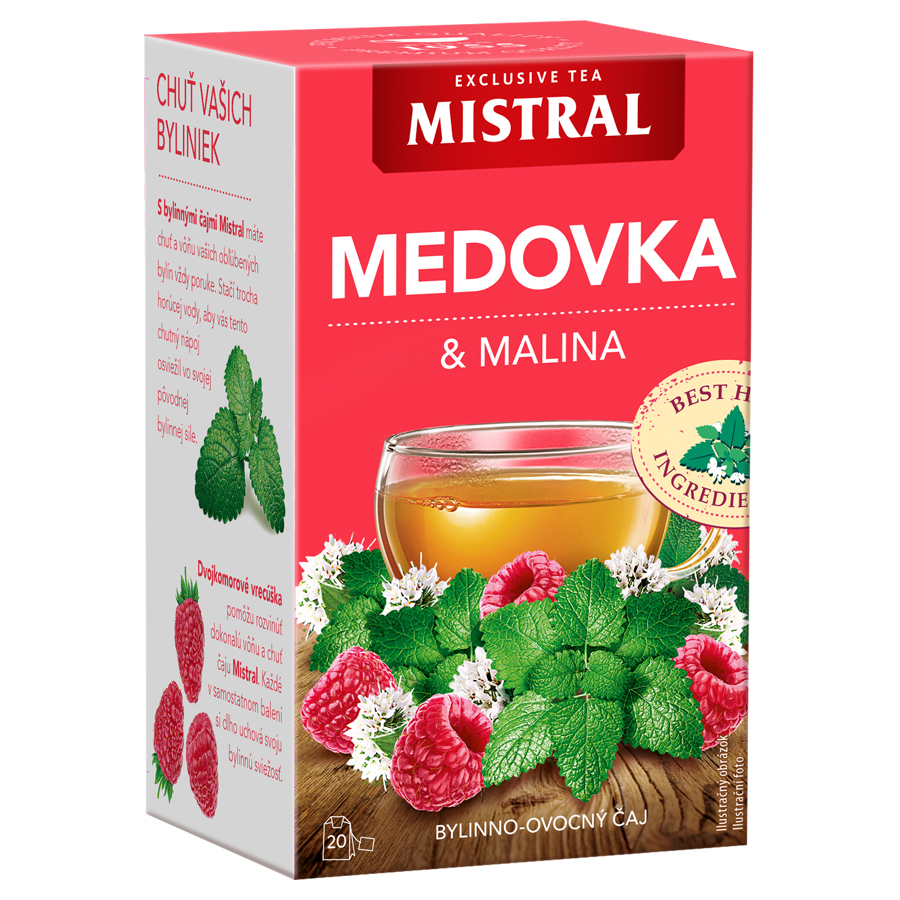 MISTRAL Bylinný čaj Meduňka a malina 30g
