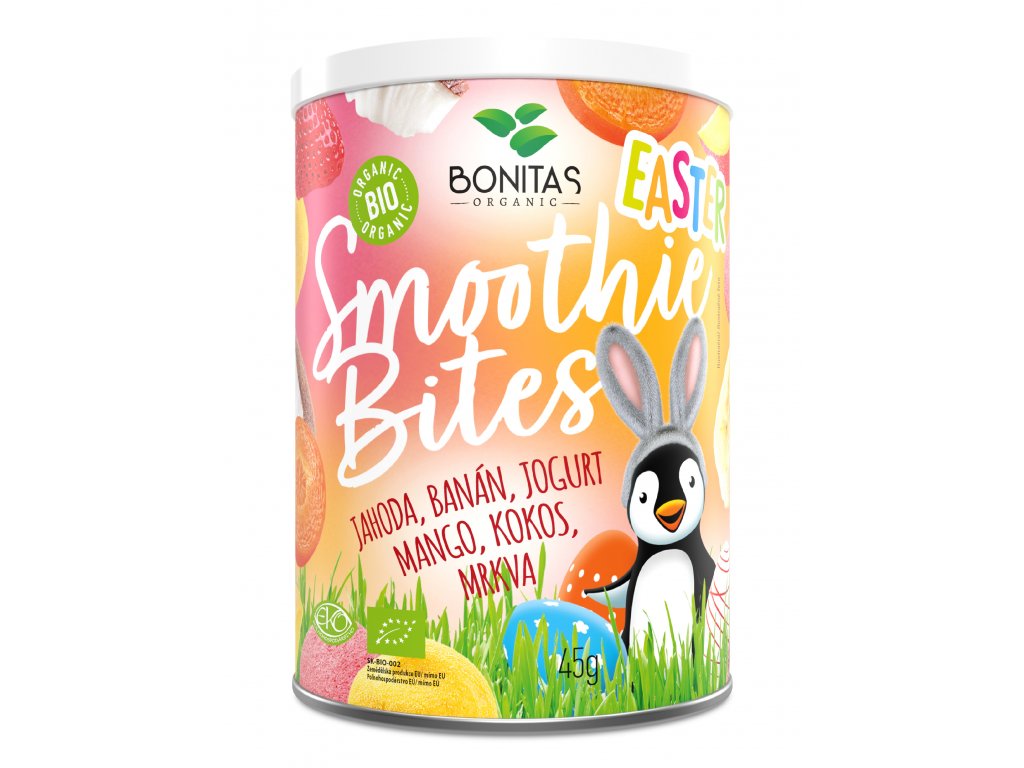 BONITAS velikonoční BIO smoothie mix mrazem sušeného ovoce, zeleniny a jogurtu 45g