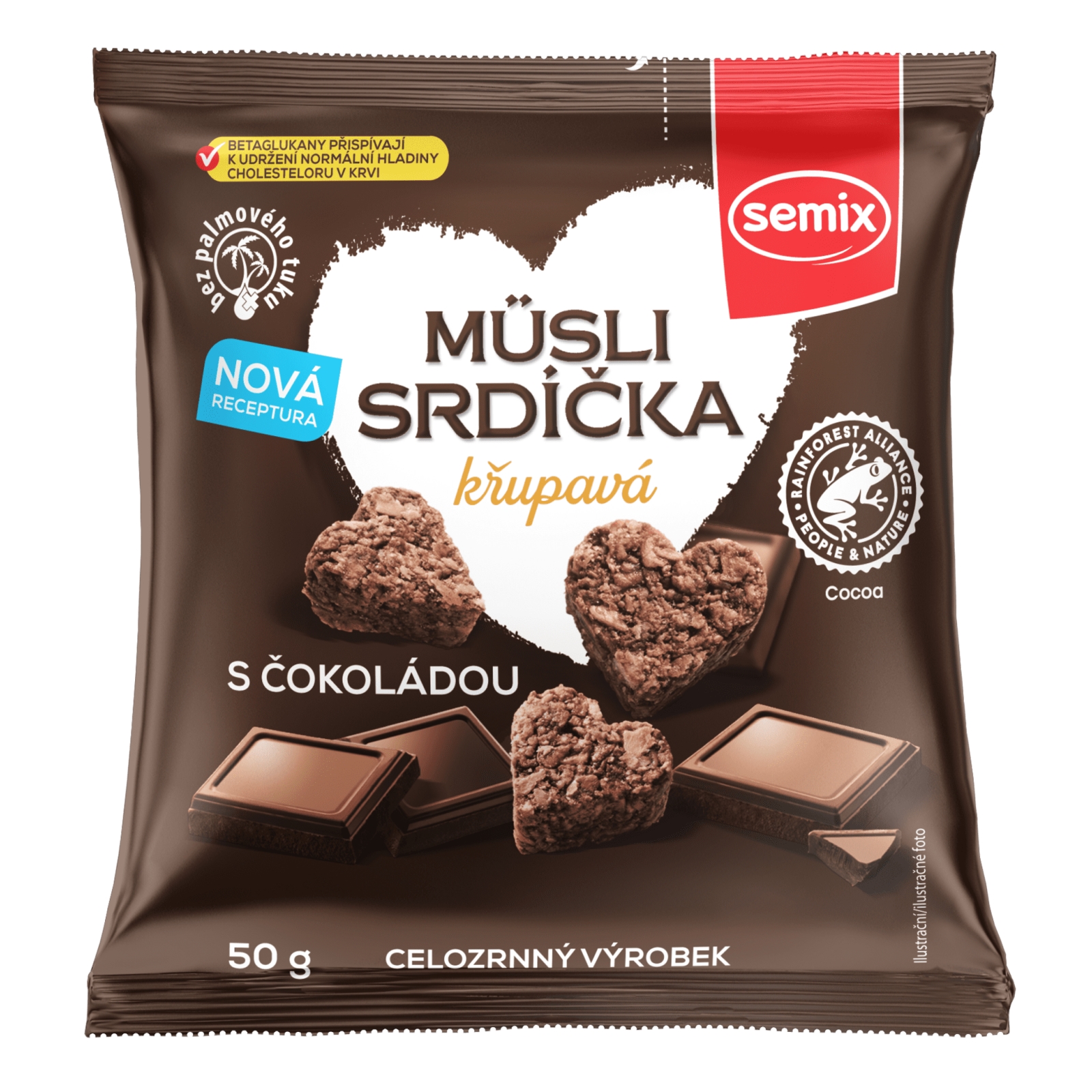 SEMIX Müsli srdíčka s čokoládou 50g