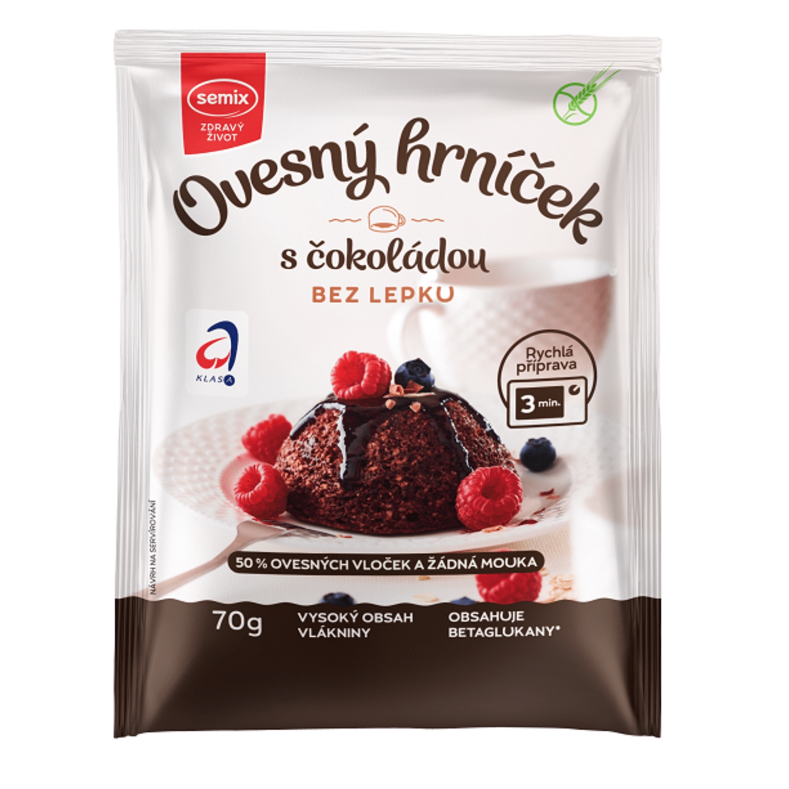 Semix Bezlepkový ovesný čokoládový hrníček 70g