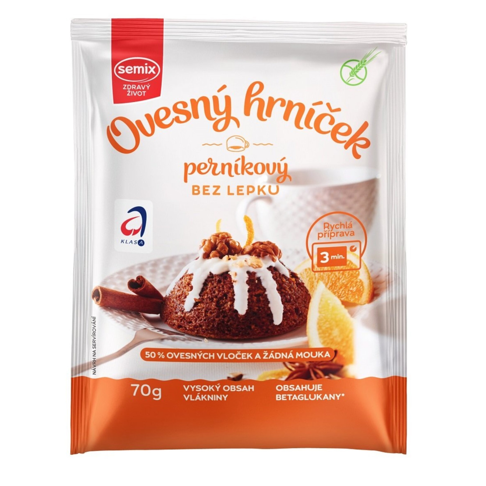 SEMIX Bezlepkový ovesný perníkový hrnek 70g