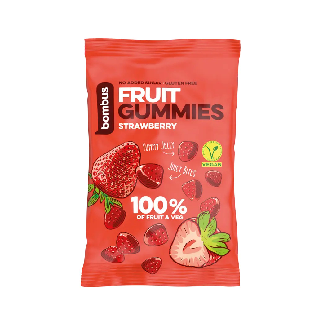 BOMBUS Fruit gummies Jahoda 35g