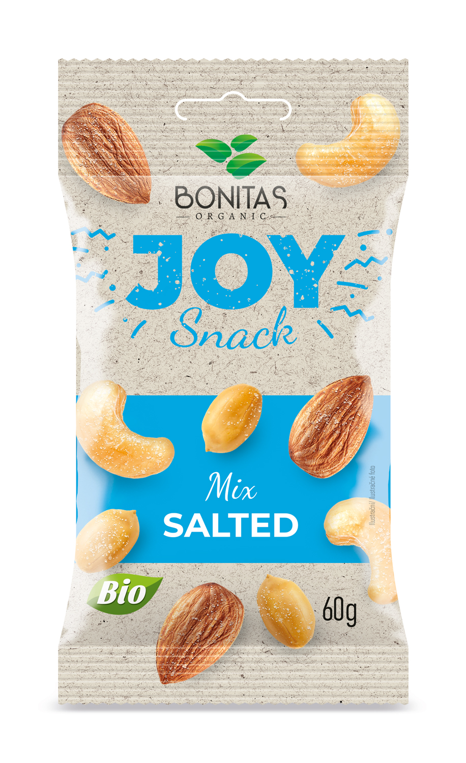 BONITAS Joy snack – Směs solených pražených ořechů 60g