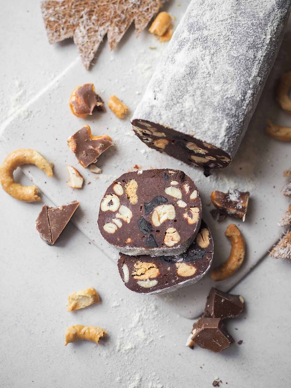 Vegan čokoládová “saláma”