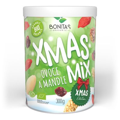 BIO Vianočný mix ovocia a mandlí Exclusive Tubus
