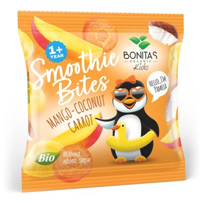 BIO Smoothie kúsky z lyofilizovaného manga, mrkvy a kokosu