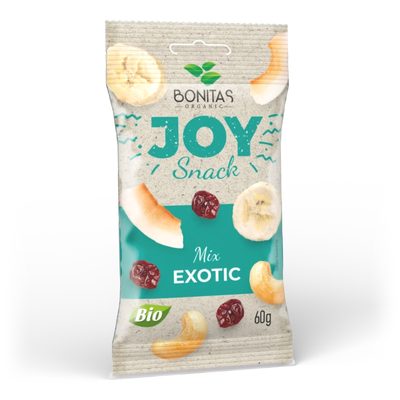 Joy snack BIO Zmes kešu orechov, kokosu a sušeného ovocia