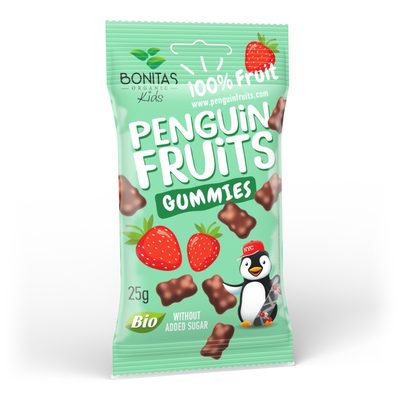 BIO Penguin Fruits Gummies Jahoda