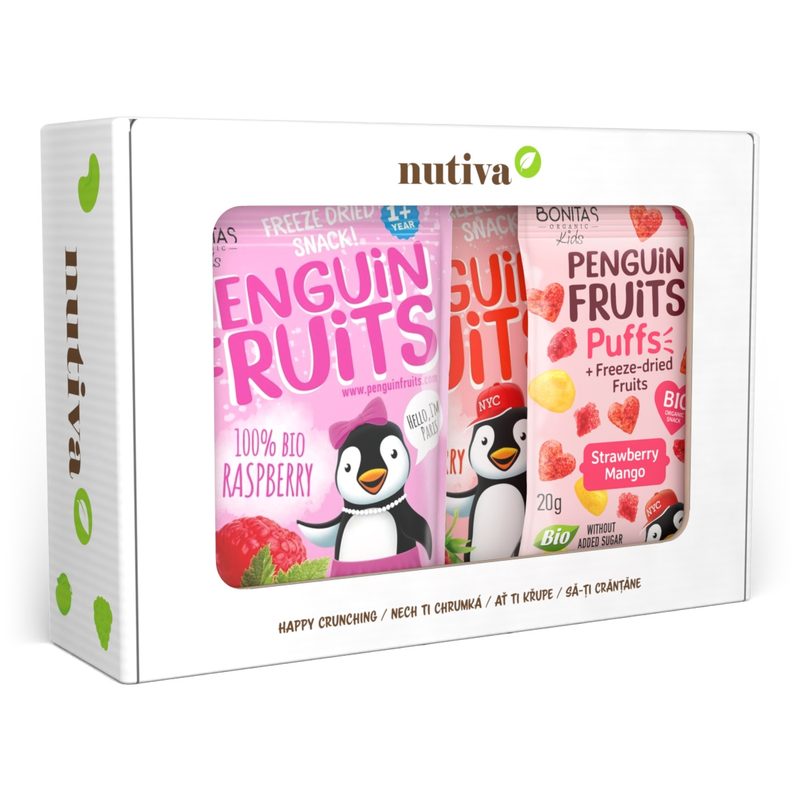 NUTIVA BIO Jahodovo-malinový mix – biely box 125g