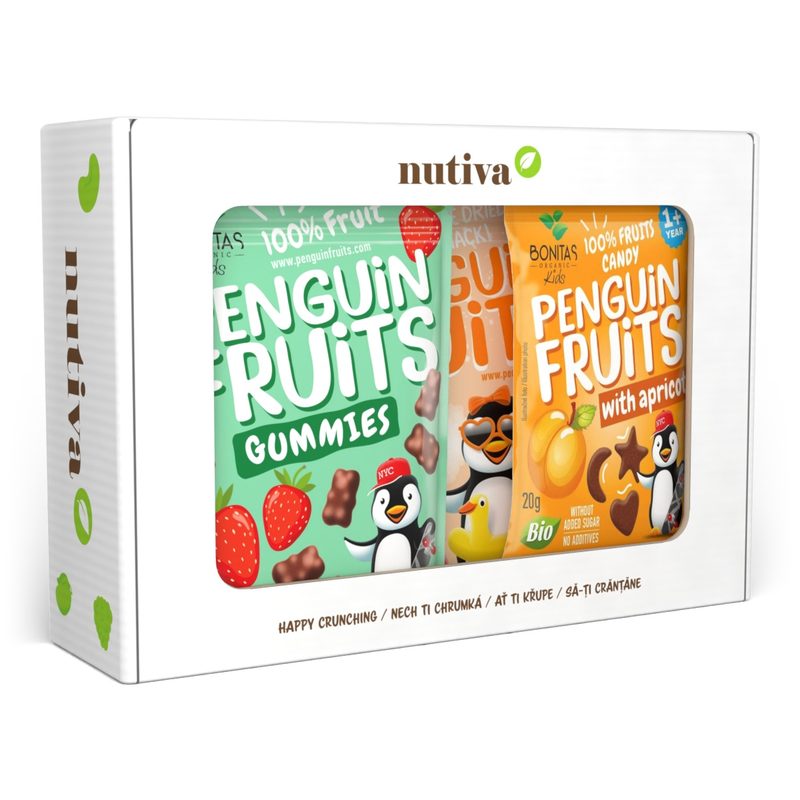 NUTIVA BIO Penguin Gummies mix – biely box 120g