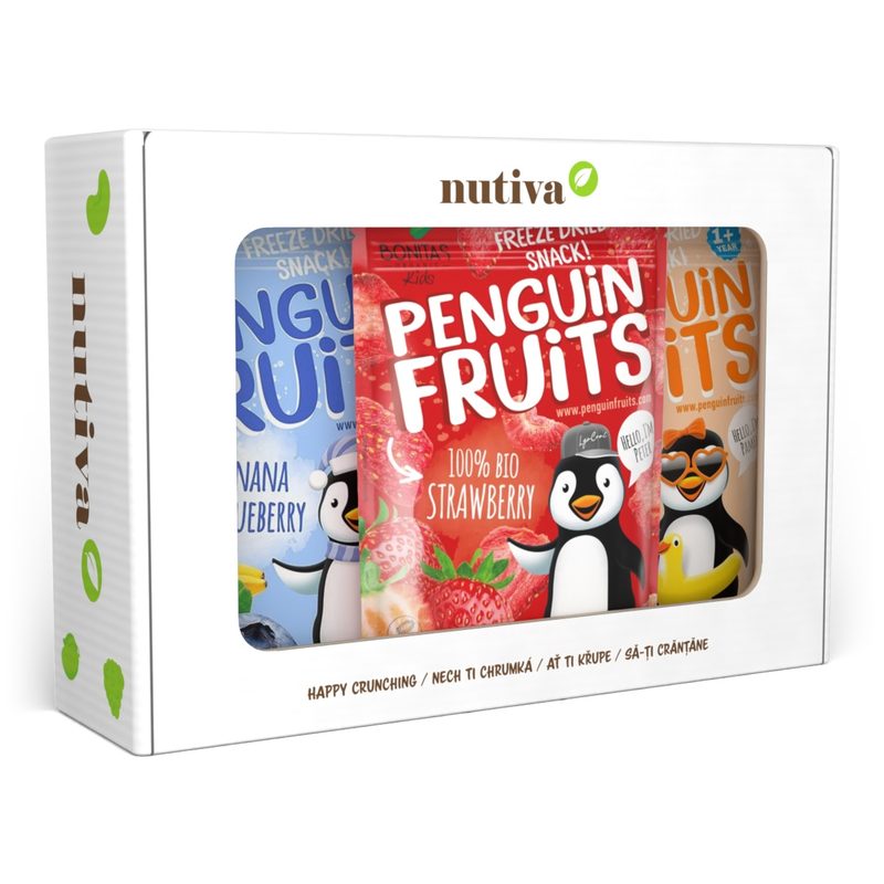 NUTIVA BIO Penguin & Smoothie Bites mix – biely box 70g