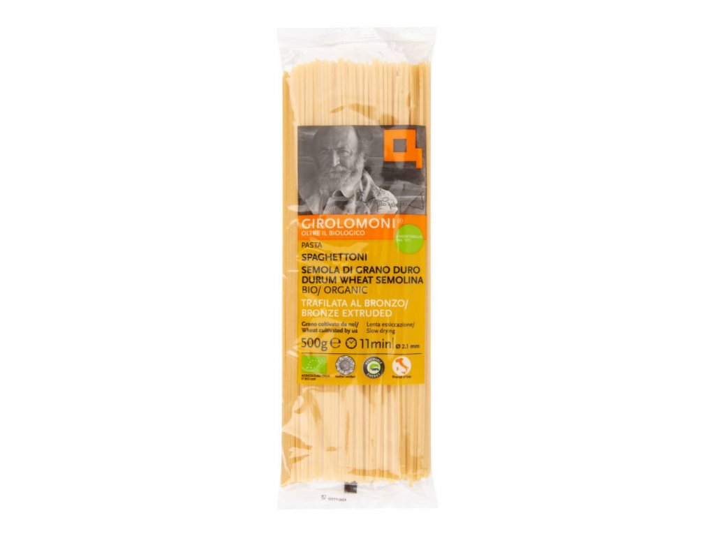 BIO Cestoviny špagety semolinové 2,1mm GIROLOMONI 500g