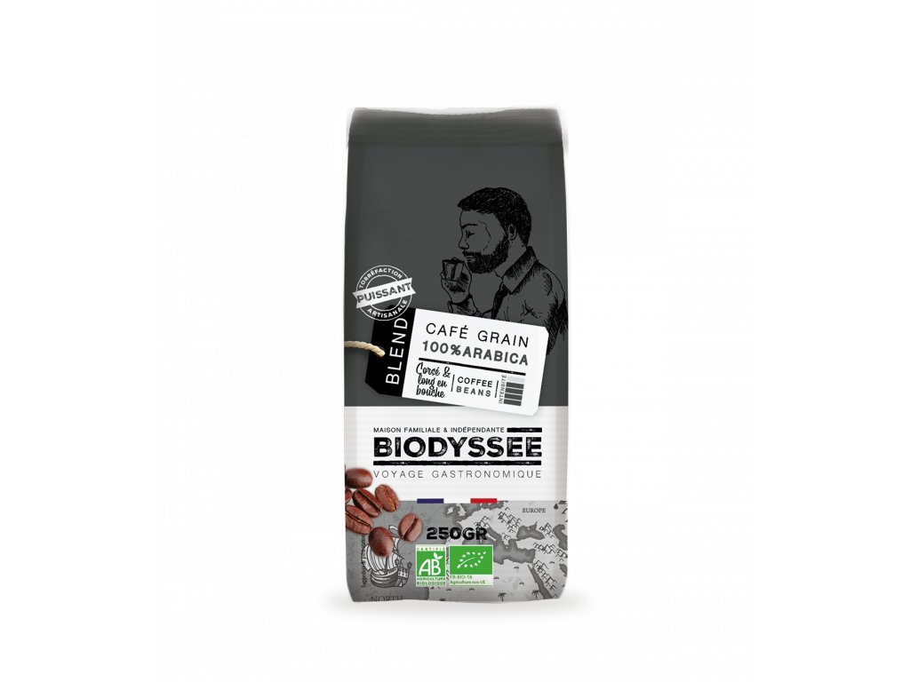 BIO zrnková káva Arabica silná BIODYSSEE 250g