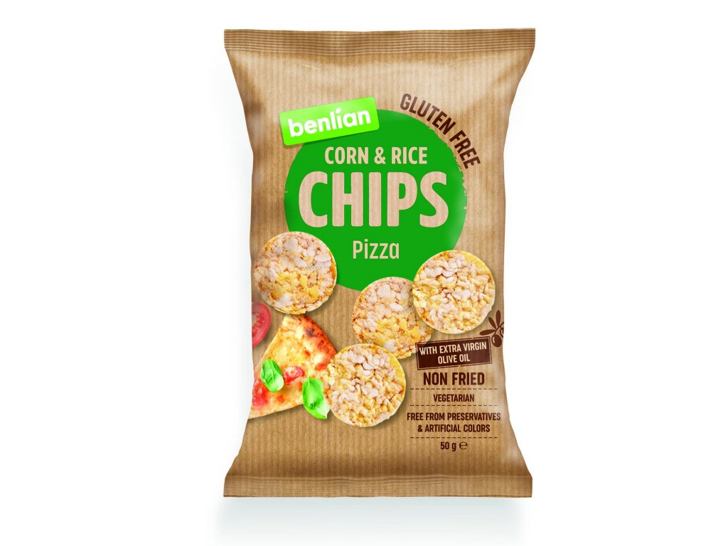 corn and rice chips pizza 50g
