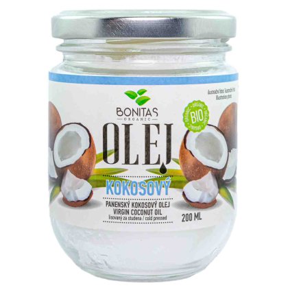 BIO Kokosový olej extra panenský 200ml BONITAS
