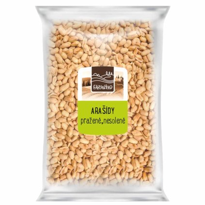 Arašidy nesolené pražené na sucho FARMLAND 1kg
