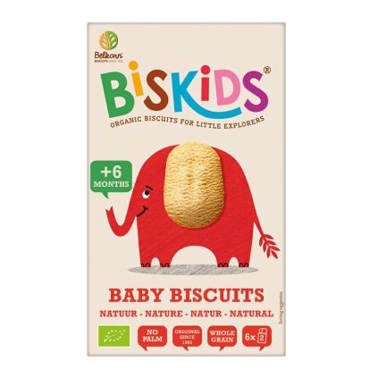 BISkids BIO detske celozrnne susenky Natural 6M+ 120g