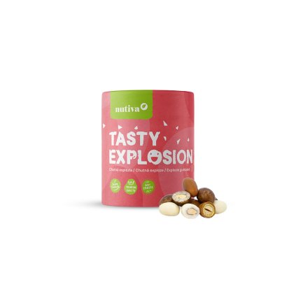 NUTIVA Pražené mandle v bielej a mliečnej čokoláde s mletou kávou 250g