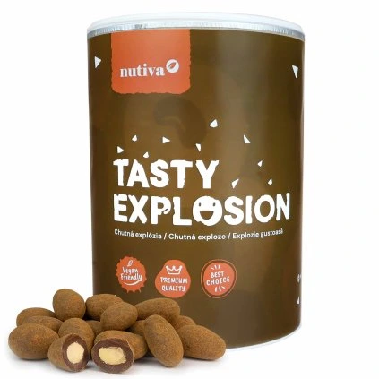 NUTIVA Mandle v čokoláde so škoricou 450g