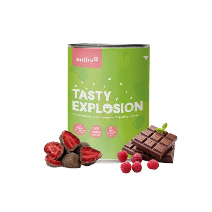 NUTIVA Lyofilizované jahody a lyofilizované maliny v mix čokoláde 400g