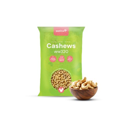 NUTIVA Kešu orechy premium WW320 1kg