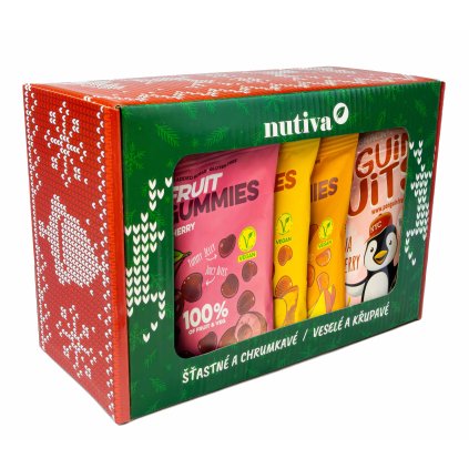 Nutiva Mikulášsky Box – Penguin & gummies 135g