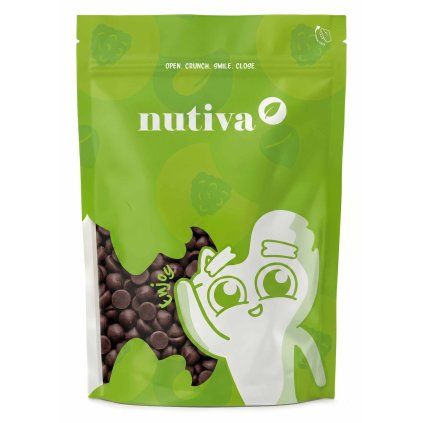 NUTIVA Čokoládové kúsky tmavé Premium 500g