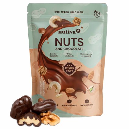 NUTIVA Vlašské orechy v horkej čokoláde 200g