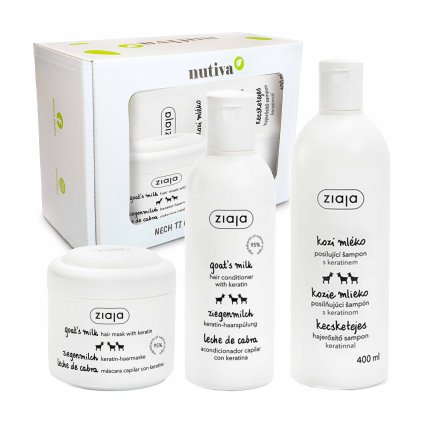NUTIVA ZIAJA Goat's Milk Hair Care Box 800ml